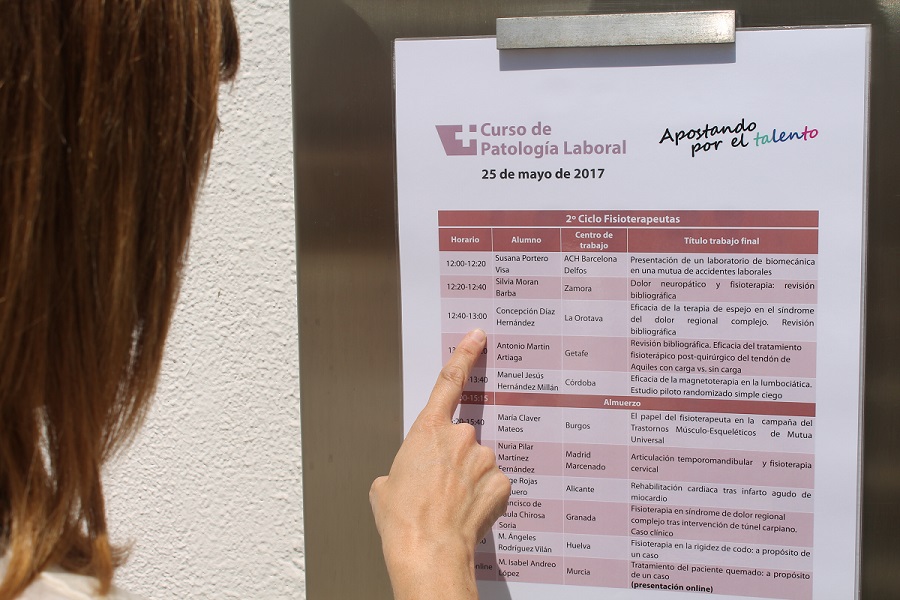 Mutua Universal va organitzar els dies 25 i 26 de maig en la seva seu central de Barcelona la clausura dels Cursos de Patologia Laboral  