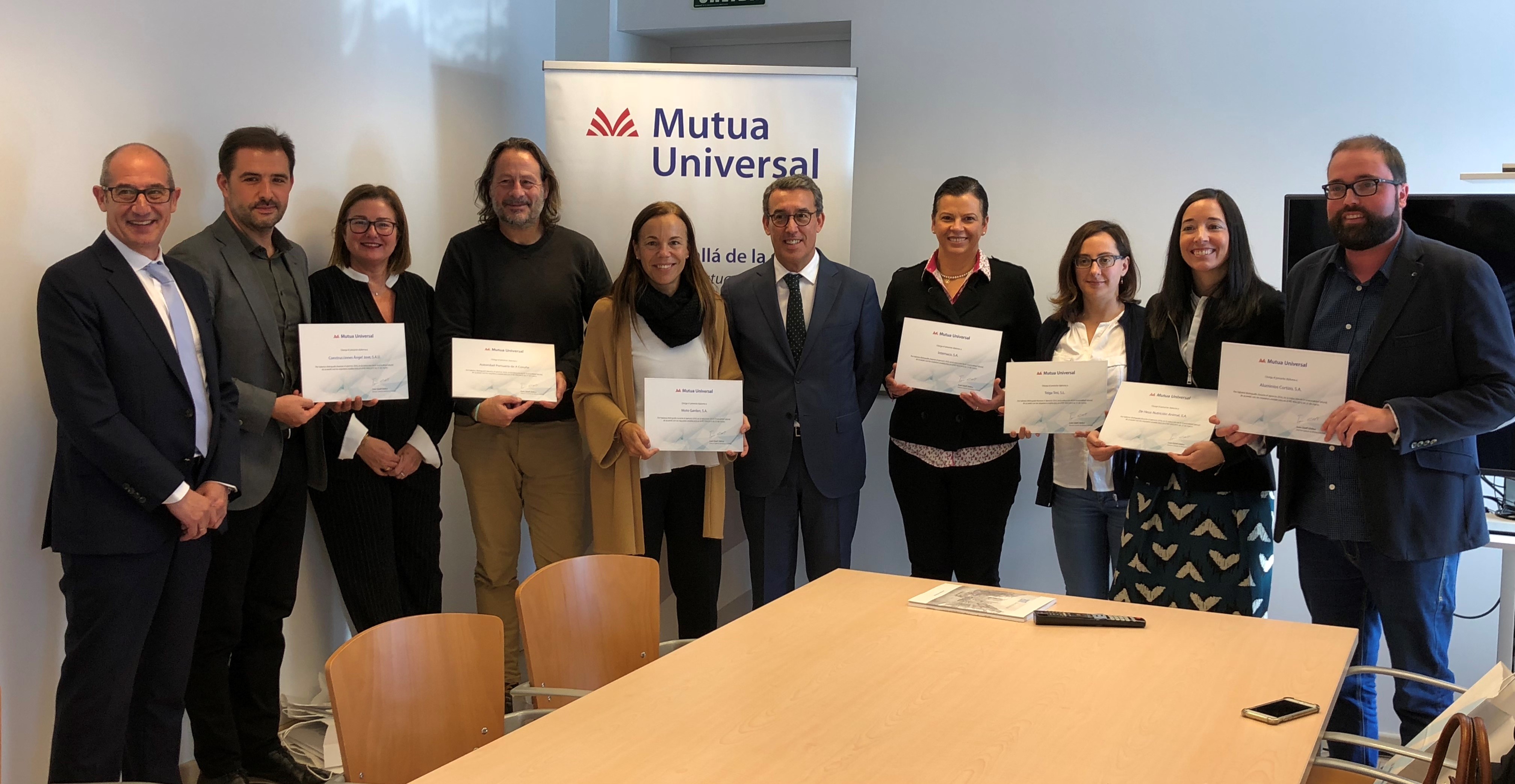Mutua Universal entrega el Bonus Prevencion a empresas asociadas en Galicia