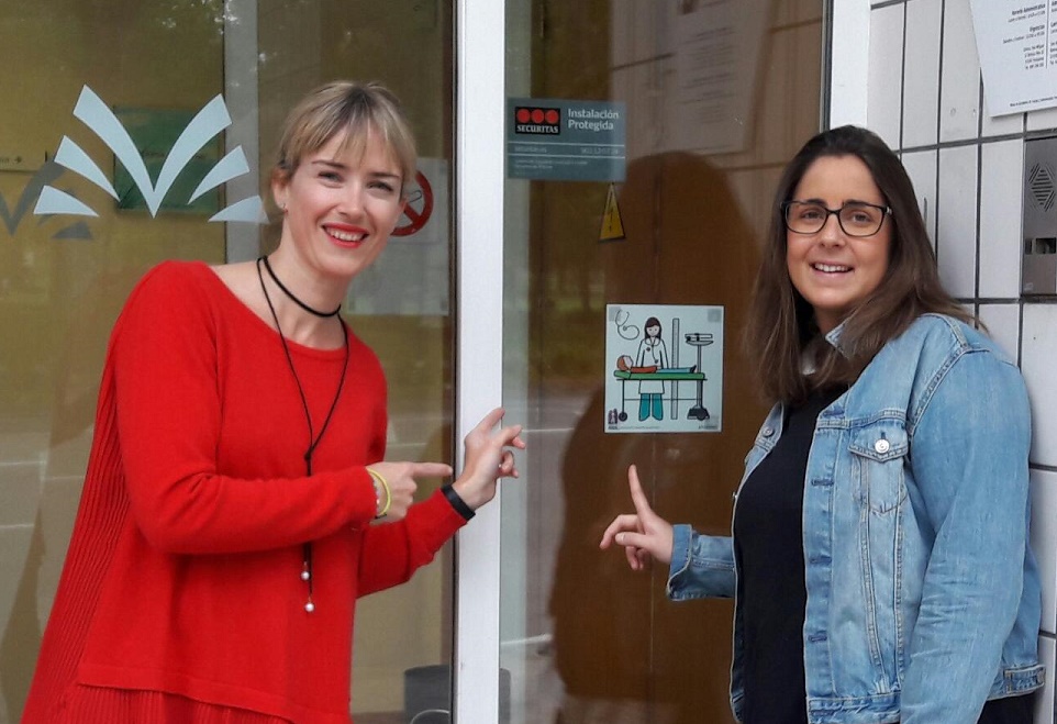 Els pictogrames que il·lustren temes de salut i atenció mèdica s'han col·locat en els centres de Mutua Universal de Pamplona, Arazuri-Orcoyen i Tafalla.