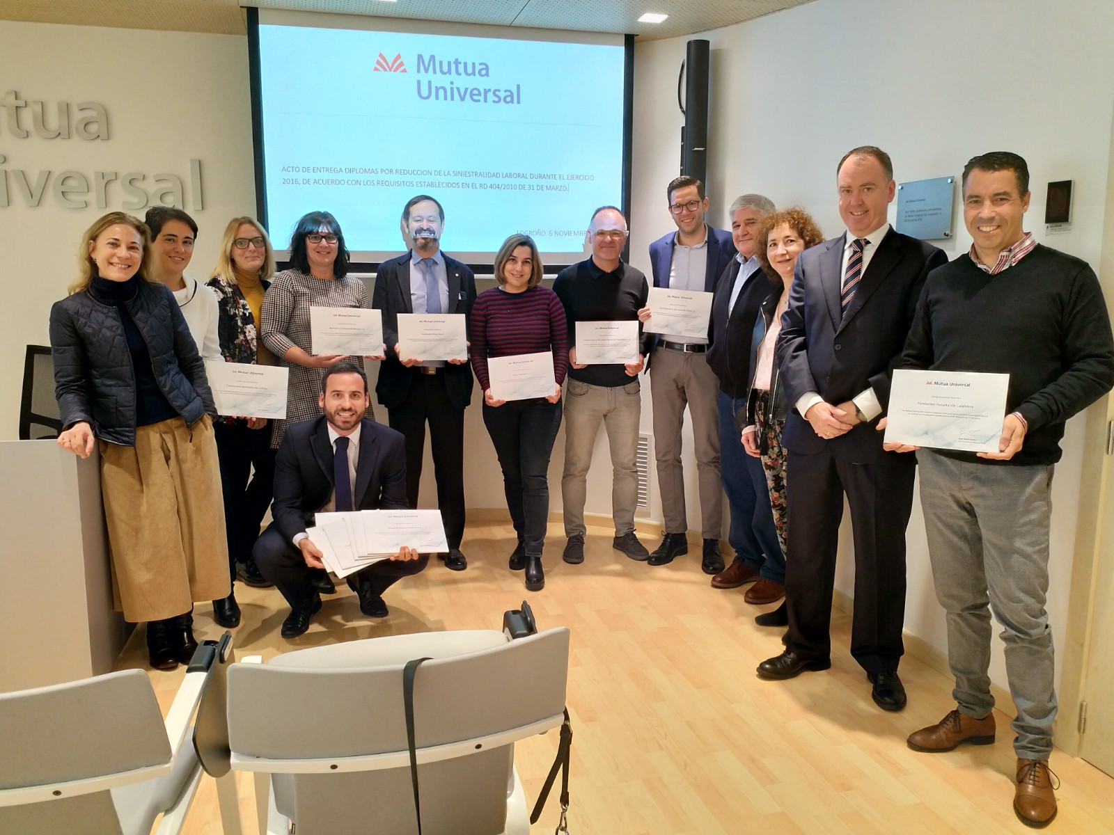 Mutua Universal lliura el Bonus Prevencion a empreses associades a Madrid