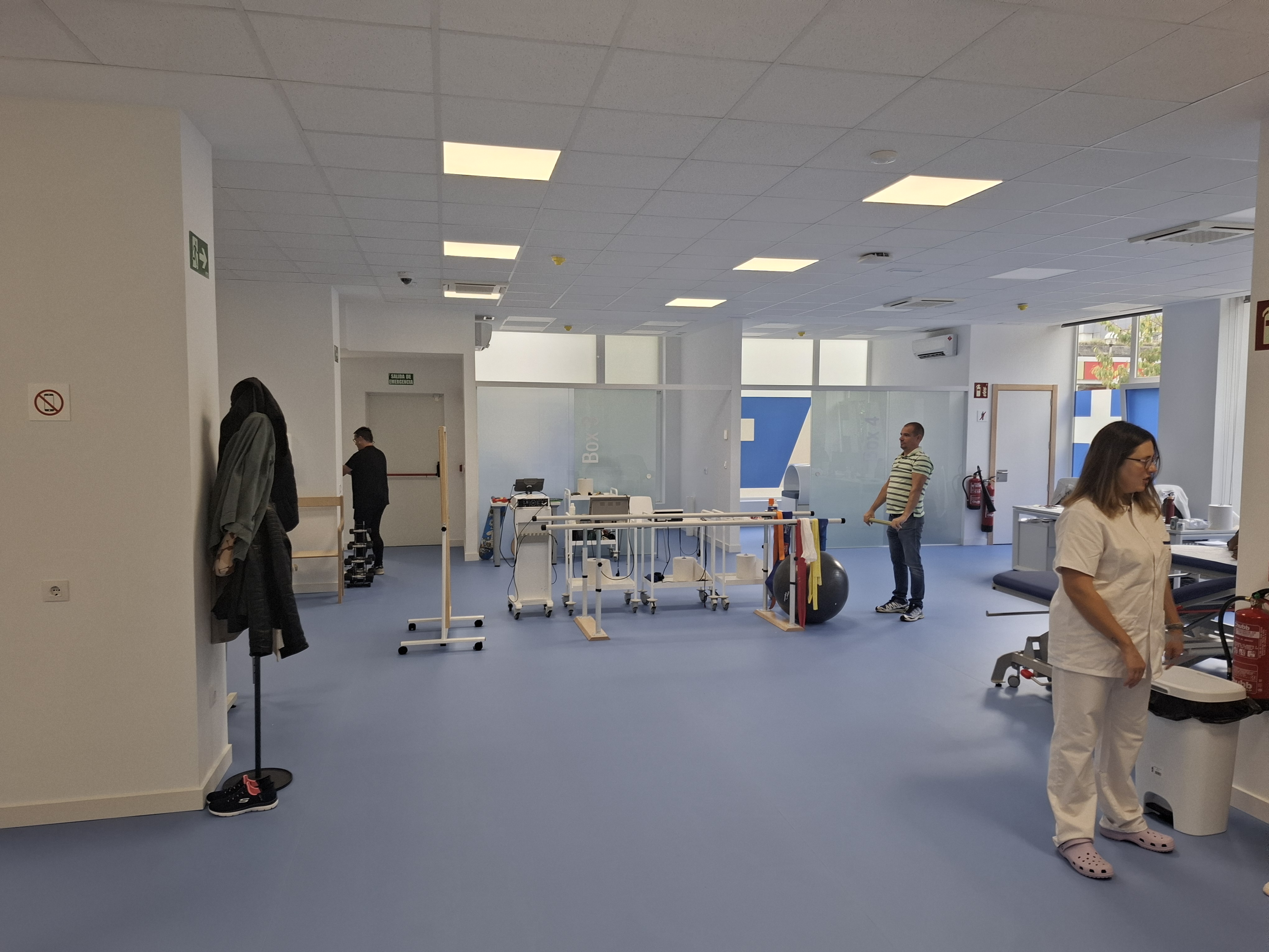 Sala de fisioterapia del centro asistencial de Mutua Universal en San Sebastián