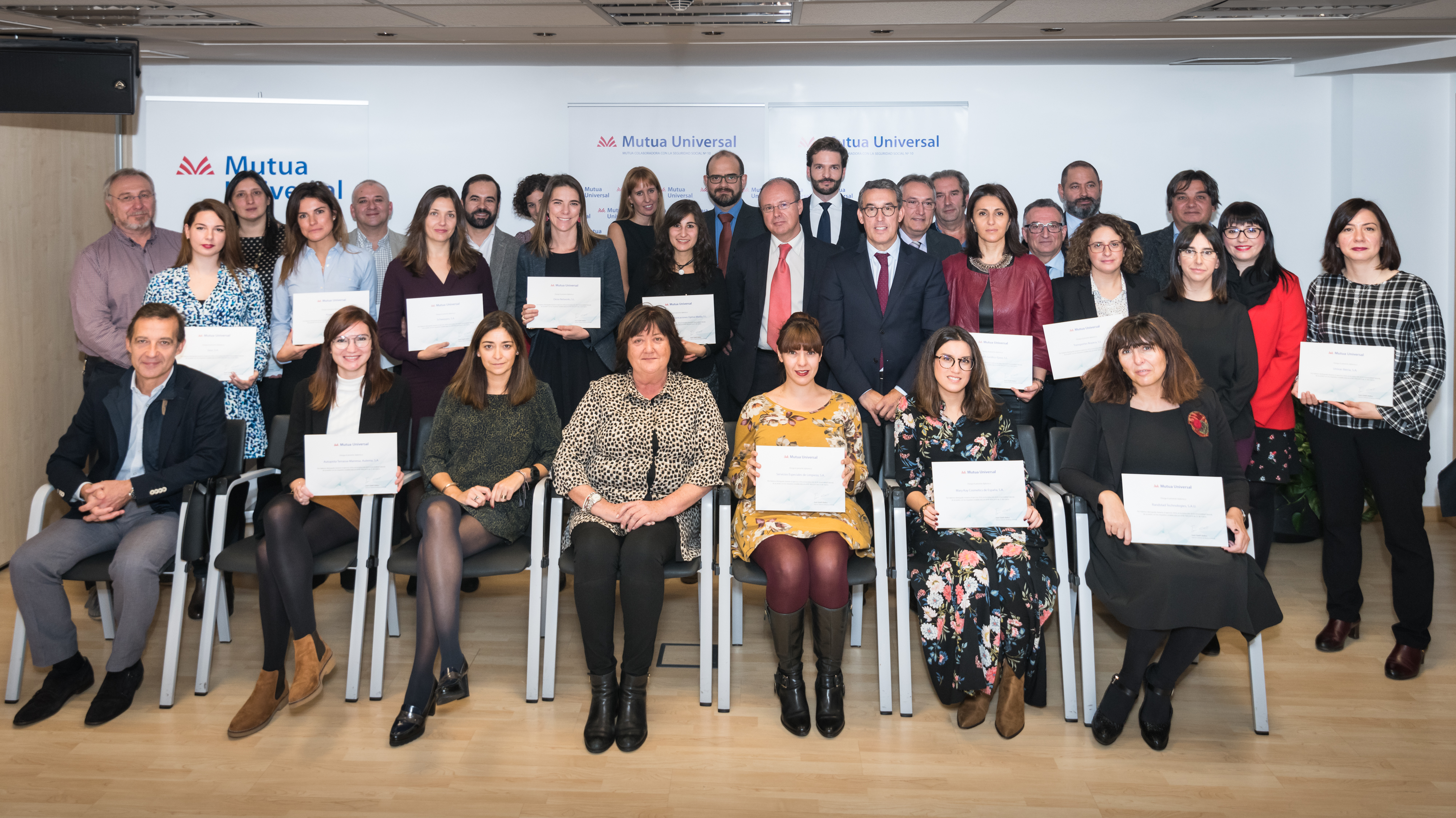 Mutua Universal delivers the Bonus Prevencion to associated companies in Madrid Mutua Universal delivers the Bonus Prevencion to associated companies in Madrid