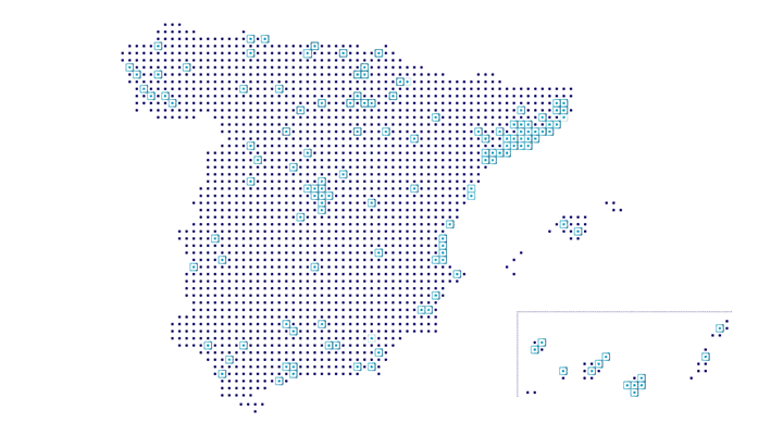 Territorial centres and coverage