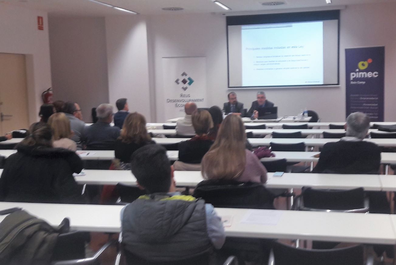 PIMEC y Mutua Universal explican las novedades de la recién aprobada Ley de Autónomos en Reus PIMEC y Mutua Universal explican las novedades de la recién aprobada Ley de Autónomos en Reus