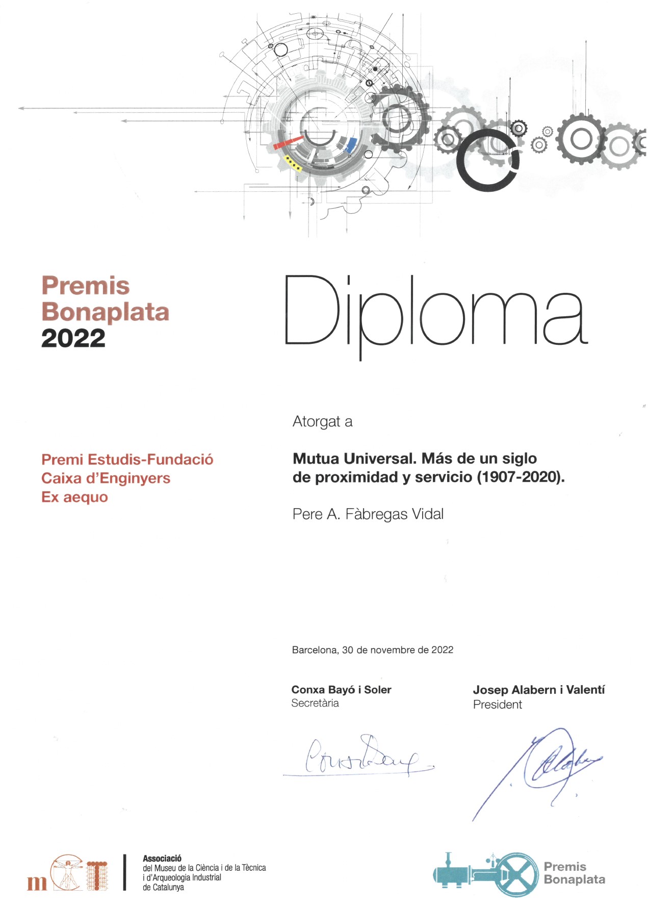 Diploma Premy Bonaplata